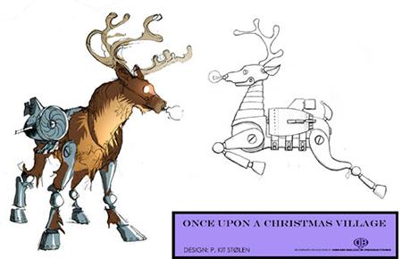 A reindeer from Once Apon a Christmas Village
